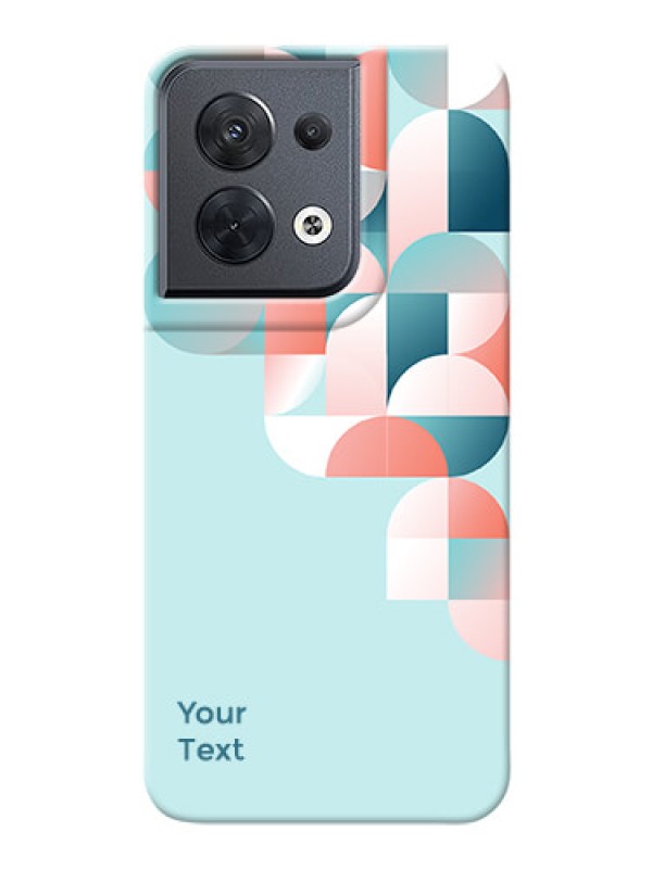 Custom Reno 8 5G Back Covers: Stylish Semi-circle Pattern Design