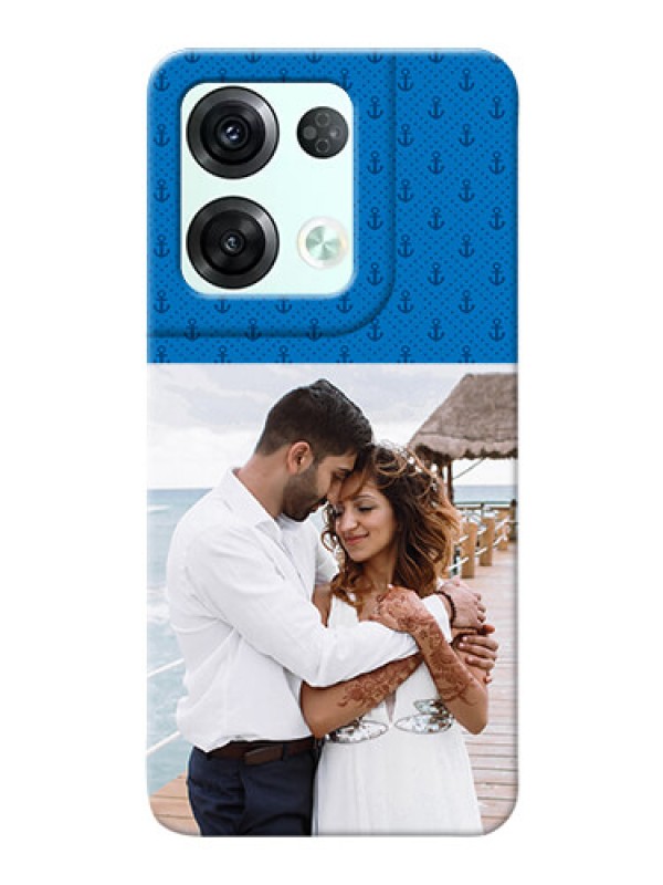 Custom Reno 8 Pro 5G Mobile Phone Covers: Blue Anchors Design