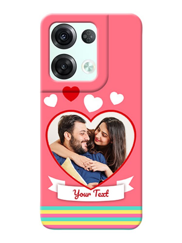 Custom Reno 8 Pro 5G Personalised mobile covers: Love Doodle Design