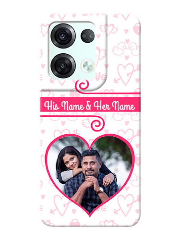 Custom Reno 8 Pro 5G Personalized Phone Cases: Heart Shape Love Design