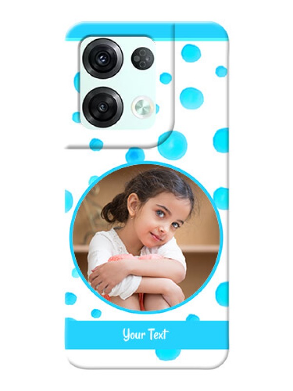 Custom Reno 8 Pro 5G Custom Phone Covers: Blue Bubbles Pattern Design