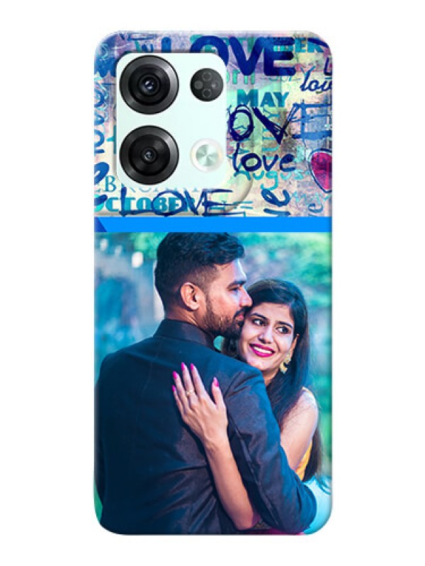 Custom Reno 8 Pro 5G Mobile Covers Online: Colorful Love Design