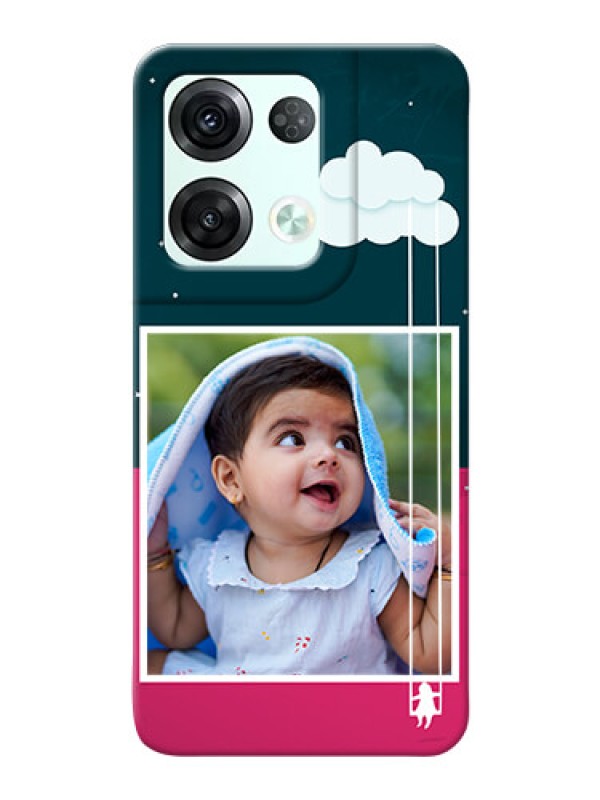 Custom Reno 8 Pro 5G custom phone covers: Cute Girl with Cloud Design