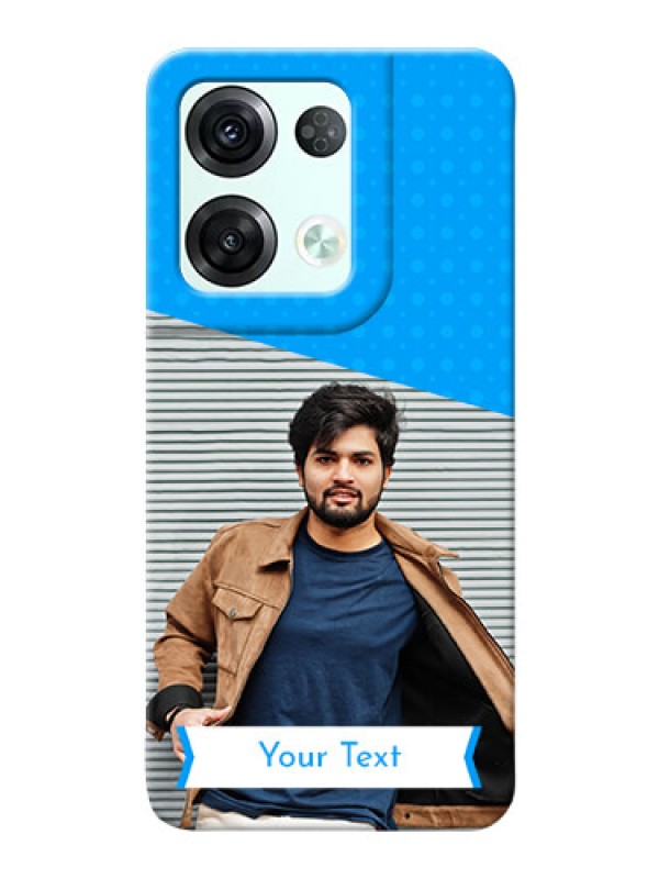 Custom Reno 8 Pro 5G Personalized Mobile Covers: Simple Blue Color Dotted Design