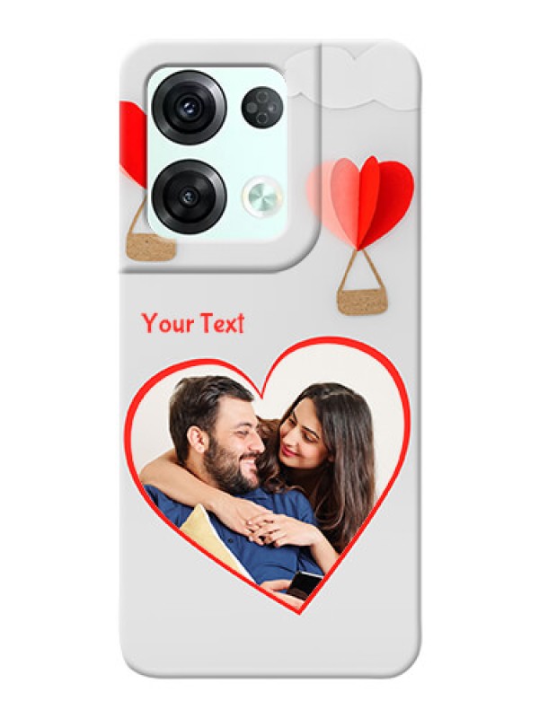 Custom Reno 8 Pro 5G Phone Covers: Parachute Love Design