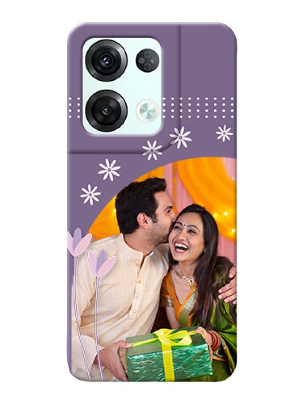Custom Reno 8 Pro 5G Phone covers for girls: lavender flowers design 