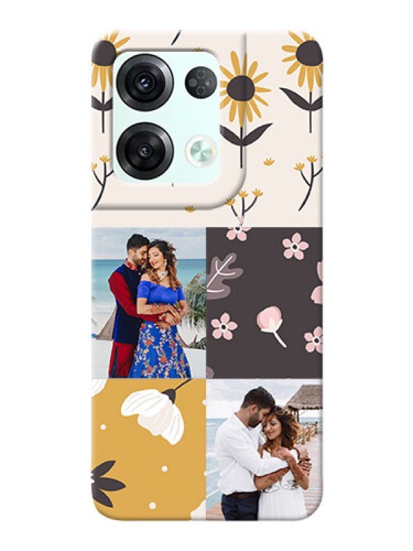 Custom Reno 8 Pro 5G phone cases online: 3 Images with Floral Design