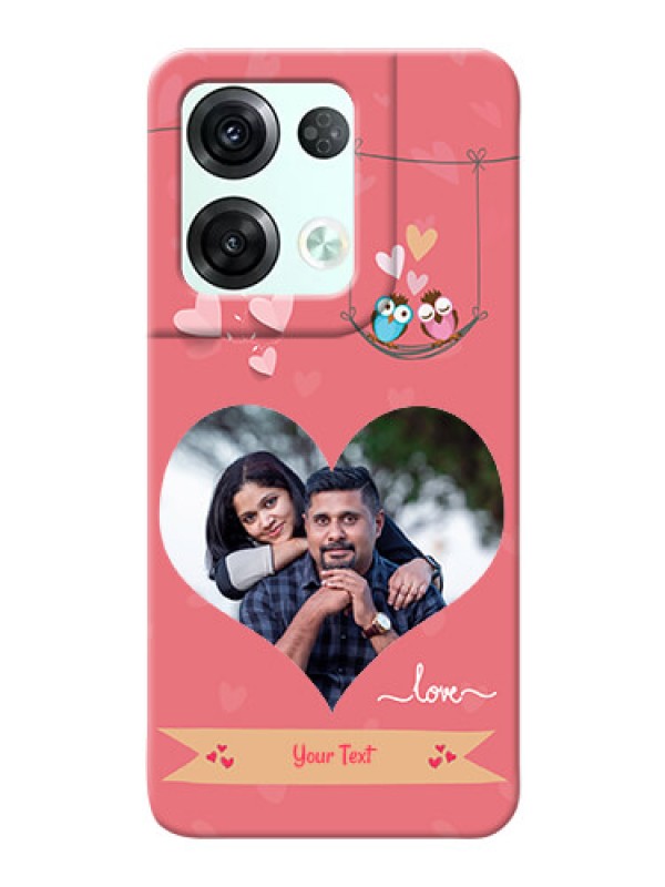 Custom Reno 8 Pro 5G custom phone covers: Peach Color Love Design 