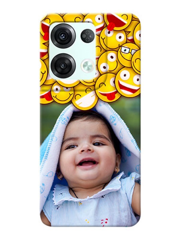 Custom Reno 8 Pro 5G Custom Phone Cases with Smiley Emoji Design