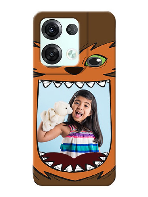 Custom Reno 8 Pro 5G Phone Covers: Owl Monster Back Case Design