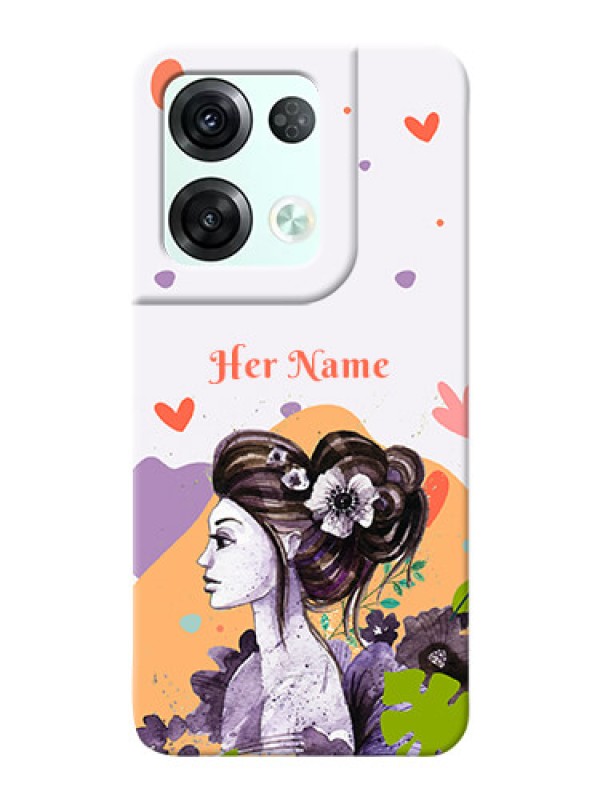 Custom Reno 8 Pro 5G Custom Mobile Case with Woman And Nature Design