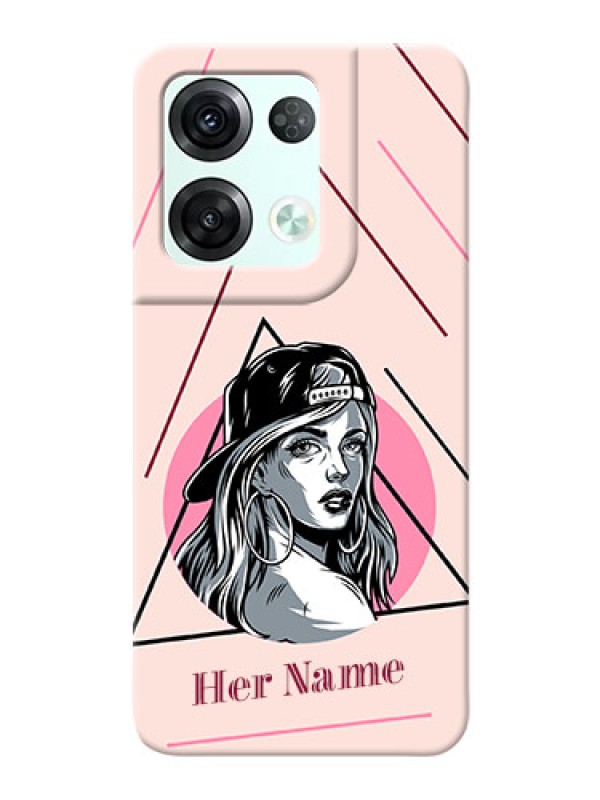 Custom Reno 8 Pro 5G Custom Phone Cases: Rockstar Girl Design