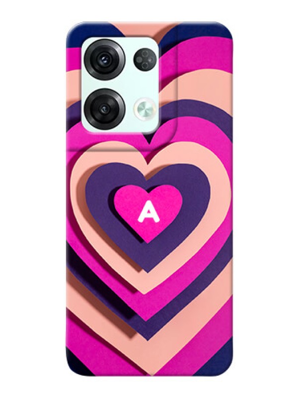 Custom Reno 8 Pro 5G Custom Mobile Case with Cute Heart Pattern Design