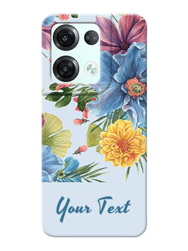 Custom Reno 8 Pro 5G Custom Phone Cases: Stunning Watercolored Flowers Painting Design