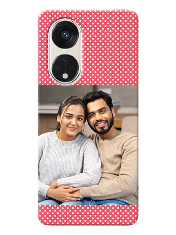 Custom Oppo Reno 8t 5G Custom Mobile Case with White Dotted Design