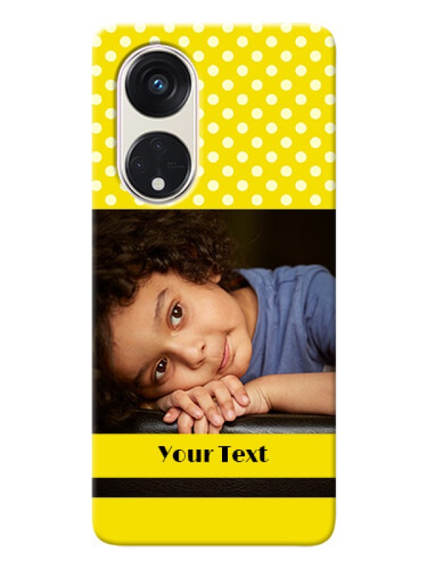 Custom Oppo Reno 8t 5G Custom Mobile Covers: Bright Yellow Case Design