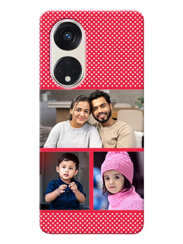 Custom Oppo Reno 8t 5G mobile back covers online: Bulk Pic Upload Design