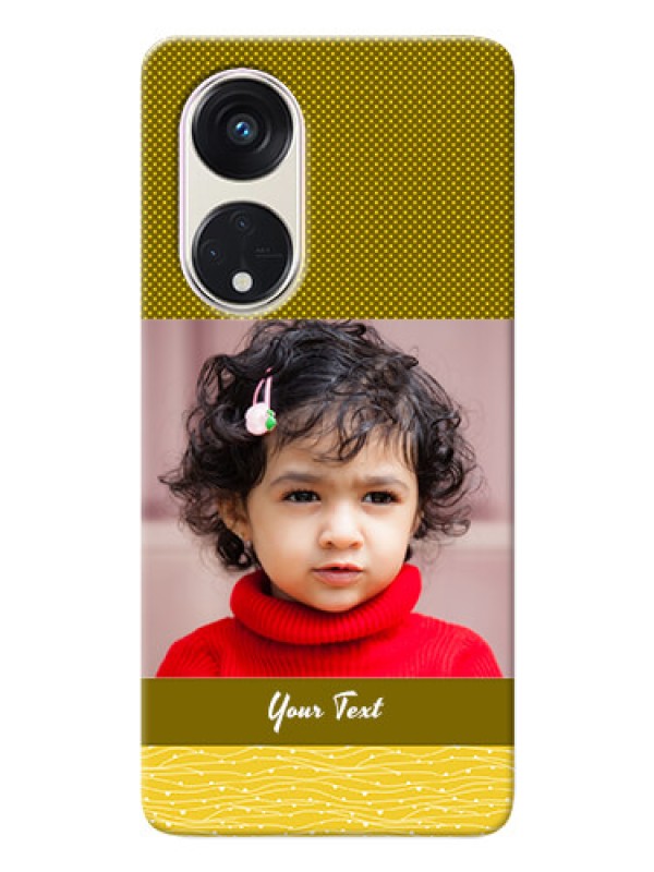 Custom Oppo Reno 8t 5G custom mobile back covers: Simple Green Color Design