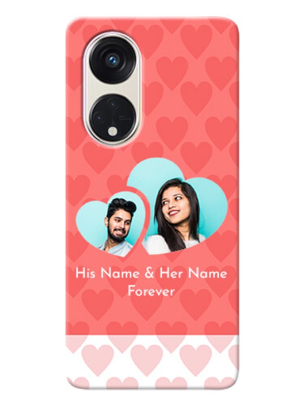 Custom Oppo Reno 8t 5G personalized phone covers: Couple Pic Upload Design