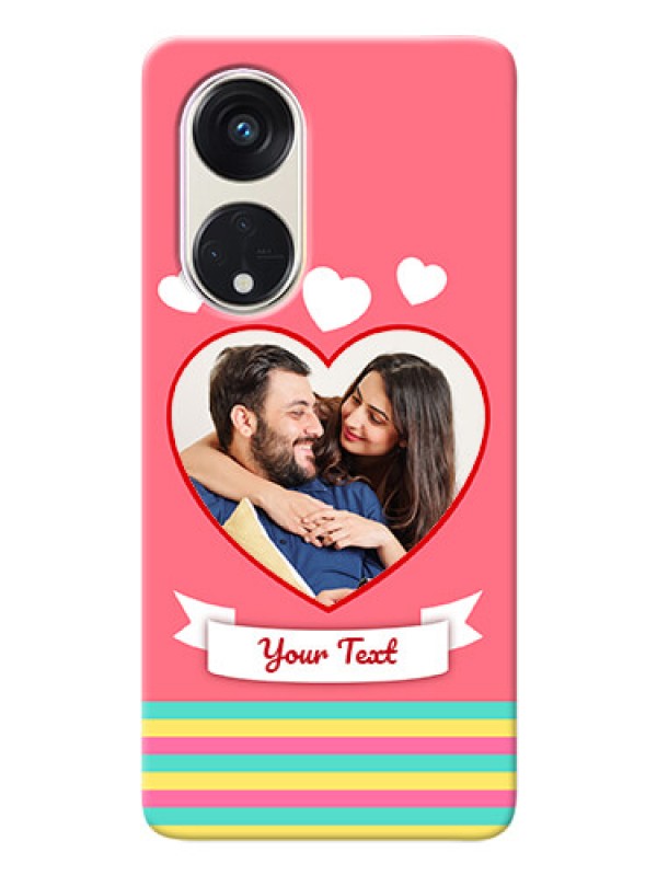 Custom Oppo Reno 8t 5G Personalised mobile covers: Love Doodle Design