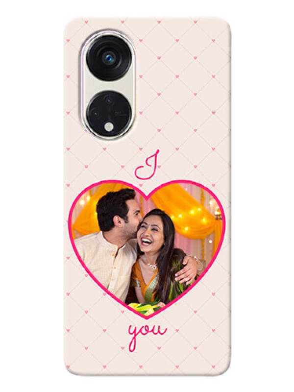 Custom Oppo Reno 8t 5G Personalized Mobile Covers: Heart Shape Design