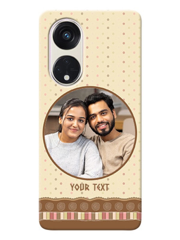 Custom Oppo Reno 8t 5G Mobile Cases: Brown Dotted Mobile Case Design