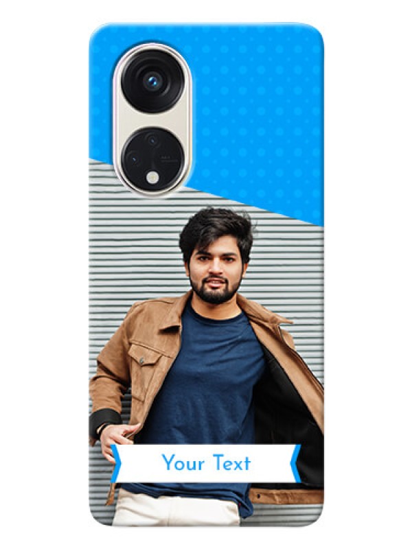 Custom Oppo Reno 8t 5G Personalized Mobile Covers: Simple Blue Color Dotted Design