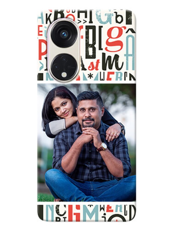 Custom Oppo Reno 8t 5G custom mobile phone covers: Alphabet Design