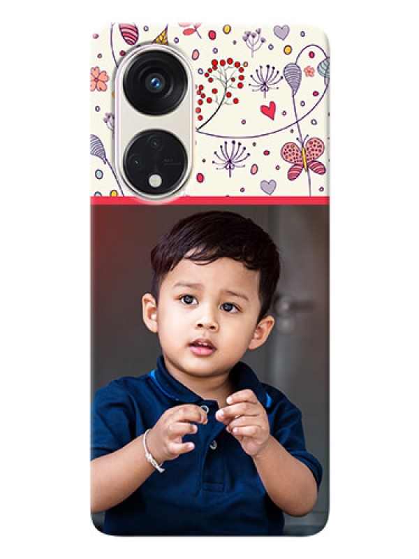 Custom Oppo Reno 8t 5G phone back covers: Premium Floral Design