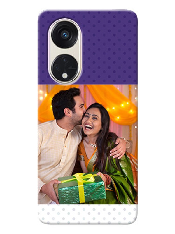 Custom Oppo Reno 8t 5G mobile phone cases: Violet Pattern Design