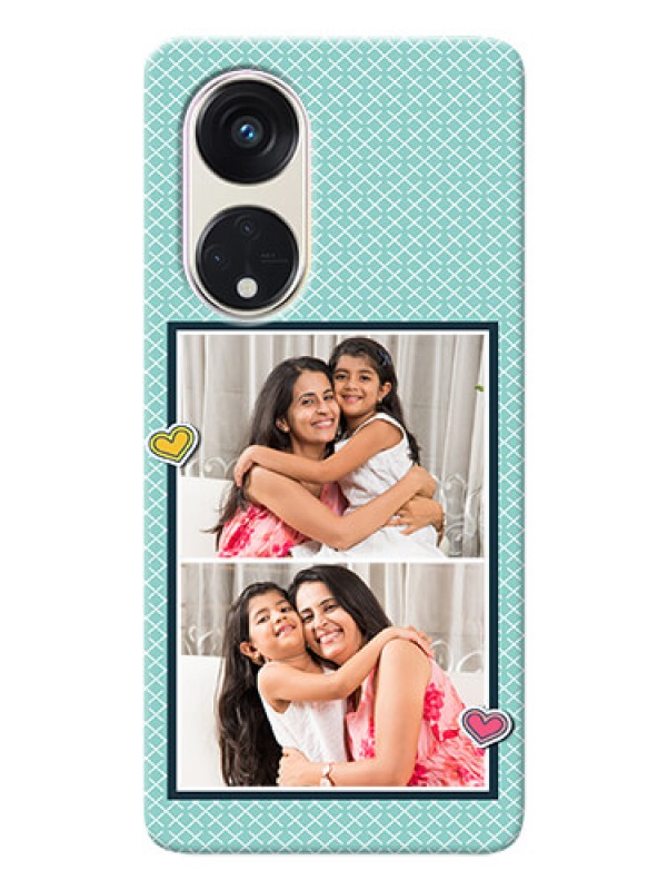 Custom Oppo Reno 8t 5G Custom Phone Cases: 2 Image Holder with Pattern Design