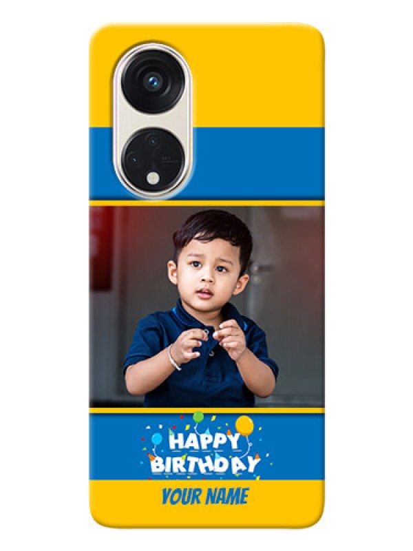 Custom Oppo Reno 8t 5G Mobile Back Covers Online: Birthday Wishes Design