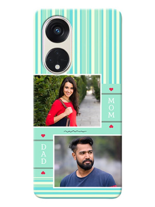 Custom Oppo Reno 8t 5G custom mobile phone covers: Mom & Dad Pic Design