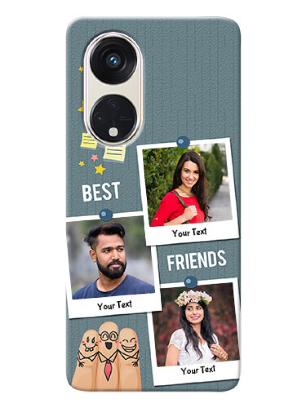 Custom Oppo Reno 8t 5G Mobile Cases: Sticky Frames and Friendship Design