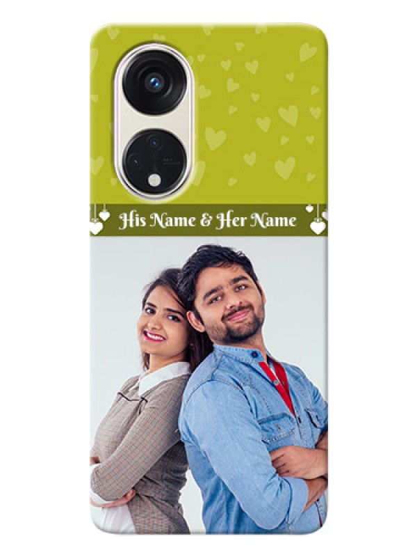 Custom Oppo Reno 8t 5G custom mobile covers: You & Me Heart Design