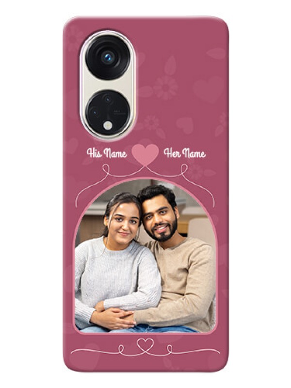 Custom Oppo Reno 8t 5G mobile phone covers: Love Floral Design