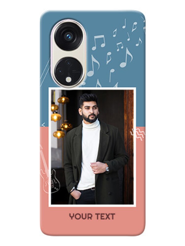 Custom Oppo Reno 8t 5G Phone Back Covers with Color Musical Note Design