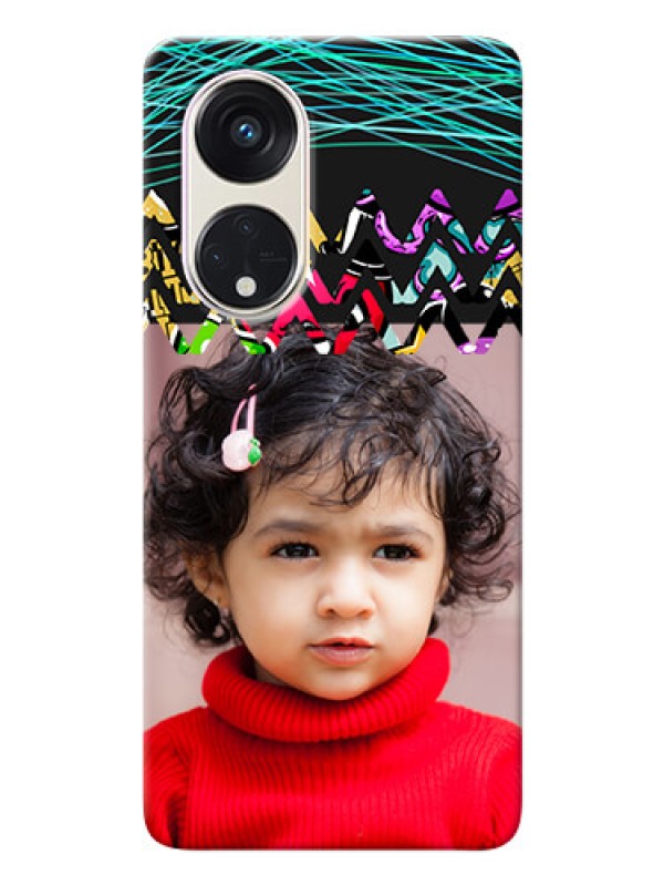 Custom Oppo Reno 8t 5G personalized phone covers: Neon Abstract Design