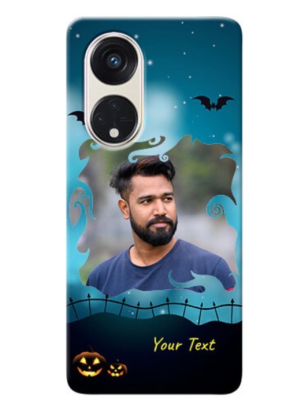 Custom Oppo Reno 8t 5G Personalised Phone Cases: Halloween frame design