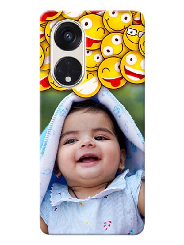 Custom Oppo Reno 8t 5G Custom Phone Cases with Smiley Emoji Design