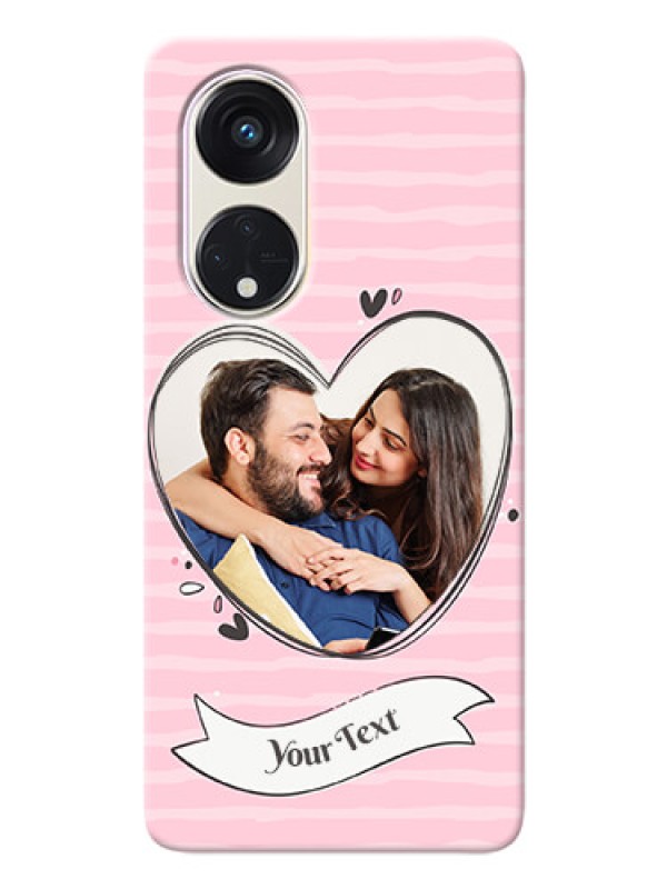 Custom Oppo Reno 8t 5G custom mobile phone covers: Vintage Heart Design