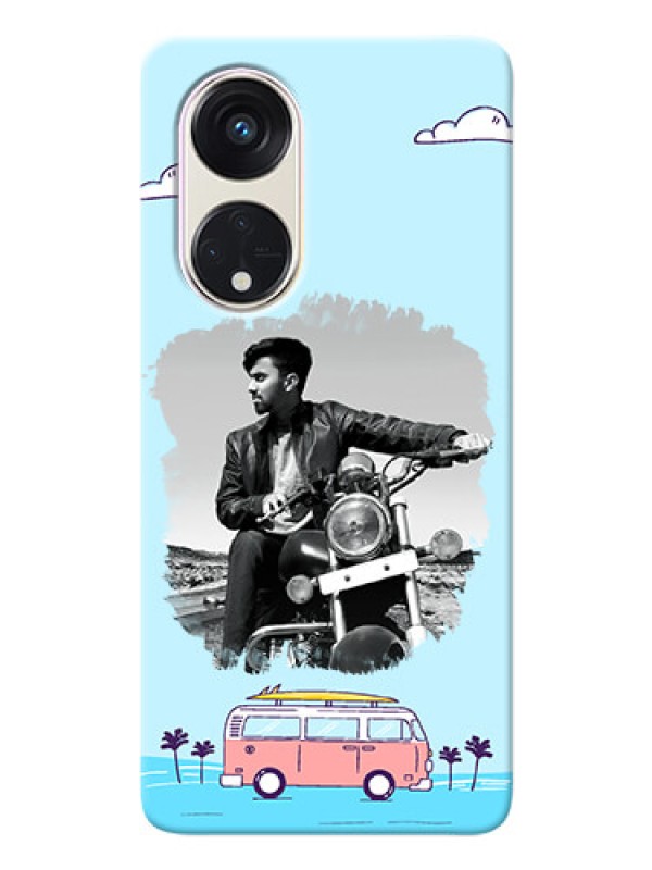 Custom Oppo Reno 8t 5G Mobile Covers Online: Travel & Adventure Design
