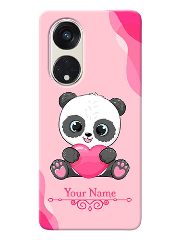 Custom Reno 8T 5G Mobile Back Covers: Cute Panda Design