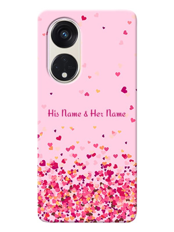 Custom Reno 8T 5G Phone Back Covers: Floating Hearts Design