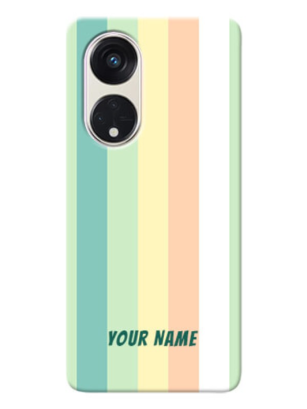 Custom Reno 8T 5G Back Covers: Multi-colour Stripes Design