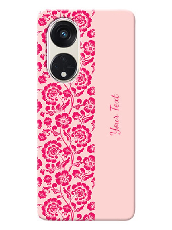 Custom Reno 8T 5G Phone Back Covers: Attractive Floral Pattern Design