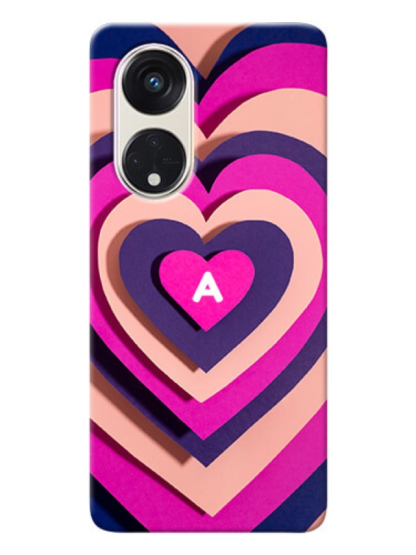 Custom Reno 8T 5G Custom Mobile Case with Cute Heart Pattern Design