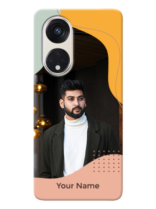 Custom Reno 8T 5G Custom Phone Cases: Tri-coloured overlay design