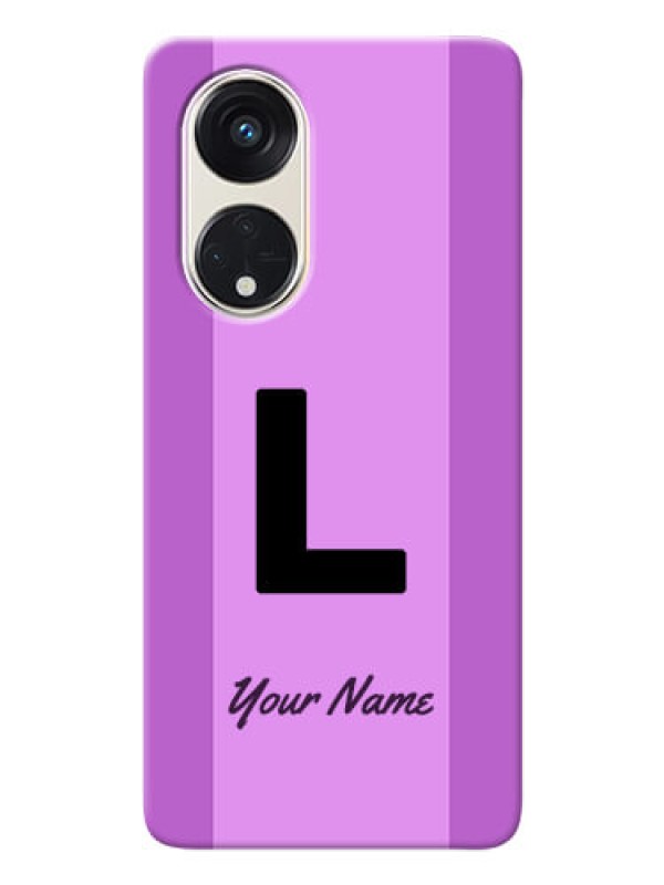 Custom Reno 8T 5G Back Covers: Tri-color custom text Design