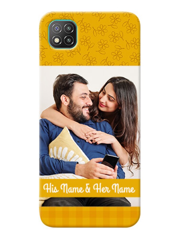 Custom Poco C3 mobile phone covers: Yellow Floral Design